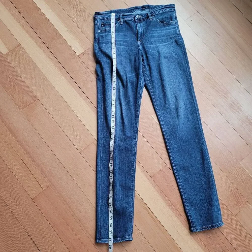 Adriano Goldschmied medium wash denim jeans slim leg closet staple‎